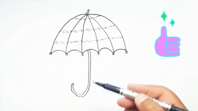 Bolalar uchun soyabon rasm chizish | Drawing umbrella for children | рисование Зонтик для детей смотреть онлайн