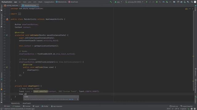 Custom Toast in Android Studio Java смотреть онлайн