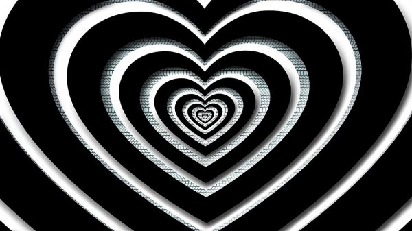 Фон сердечки - Черно-белое сердечко. Y2K PARTY | Футаж для видео монтажа.