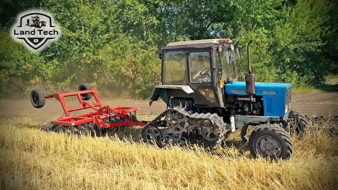 Гусеничный трактор МТЗ-82 заменит ДТ-75? Беларус на гусеницах с новым дискатором БДМ-3,2х2П! смотреть онлайн