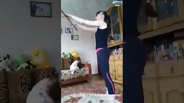 Зарядка с гимнастической палкой. смотреть онлайн