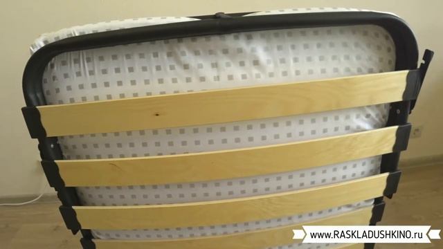 Раскладушка с регулируемым подголовником ОЛИМП на ламелях . Раскладушкино смотреть онлайн