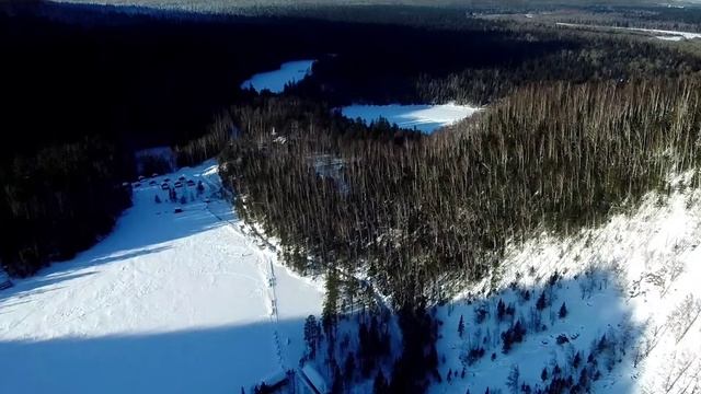 Зимняя сказка!Выдрино .Тёплые озёра зимой! смотреть онлайн