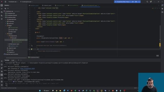 Implementing bootstrap carousel component in Blazor app смотреть онлайн