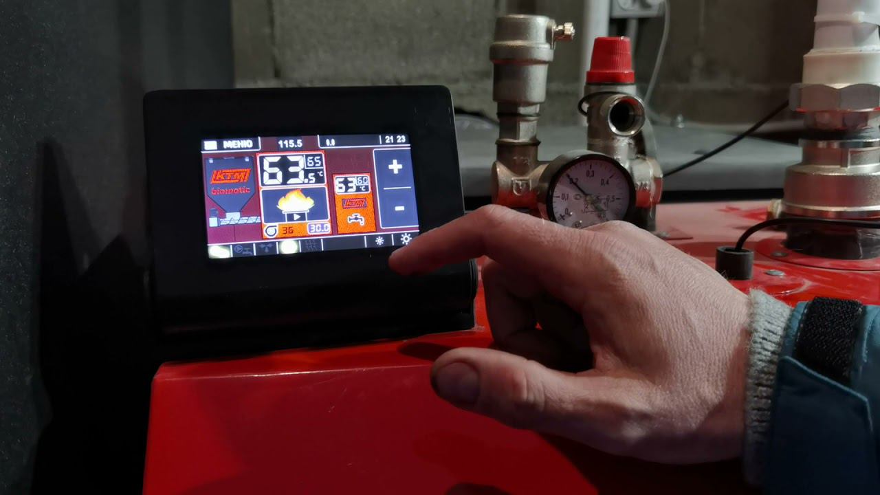 Автоматический котел КТМ 40 с контроллером Biomatic. Емельяново.