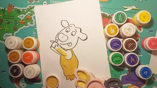 Как нарисовать Бо из мультфильма ОРАНЖЕВАЯ КОРОВА. / Bo from the cartoon ORANGE COW. смотреть онлайн