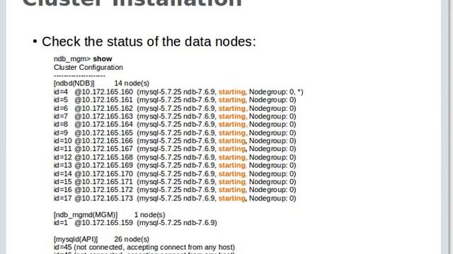 MySQL NDB Cluster: Demo смотреть онлайн
