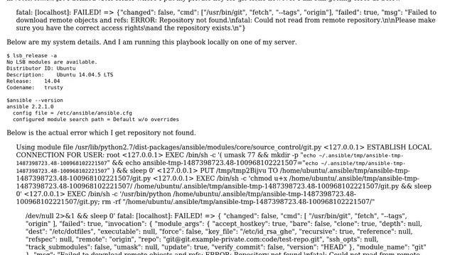 DevOps & SysAdmins: Ansible can't git clone from enterprise git server смотреть онлайн
