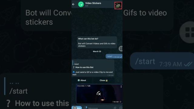 How To Telegram Video To Animated Sticker | Telegram | #Telegram #Telegrambot #Stickerbot