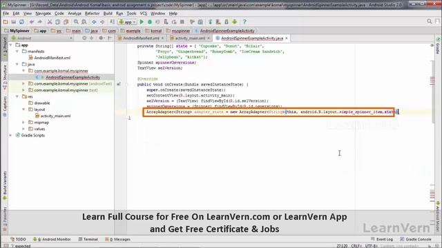What is Spinner in Android Studio? How to add Spinner in Android Studio | Video in Hindi | LernVern смотреть онлайн