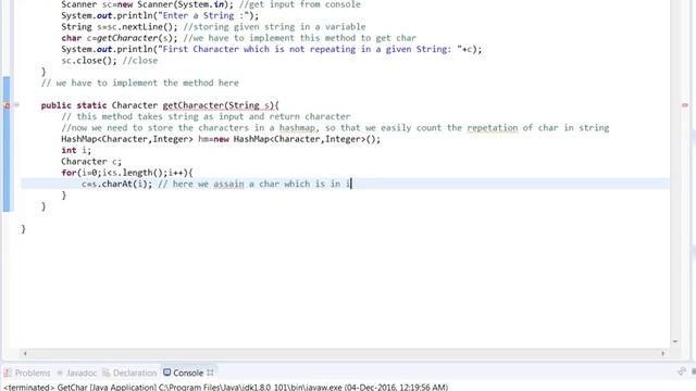 Get non repeated First Character in a given string using java смотреть онлайн