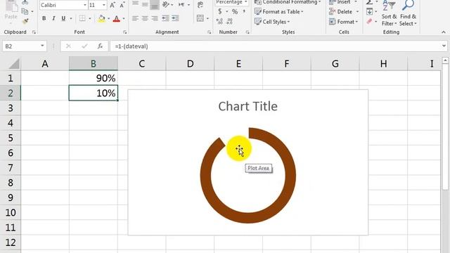 How To Make progress doughnut chart in  excel Hindi смотреть онлайн