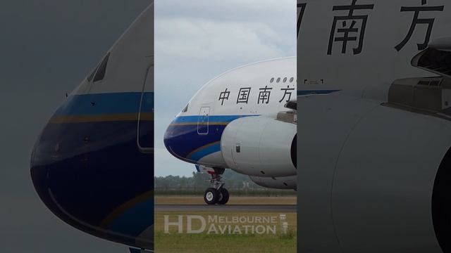 CLOSE UP China Southern Airlines Airbus A380 Takeoff at Amsterdam Airport смотреть онлайн