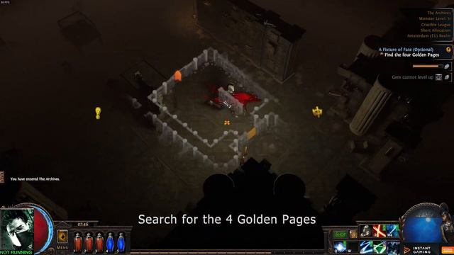 Path of Exile Walkthrough - A Fixture of Fate "Find The Four Golden Pages" Quest Guide смотреть онлайн