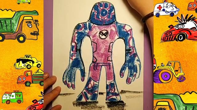 Монстры из БЕН 10 ? РыбаКит папа рисует смотреть онлайн