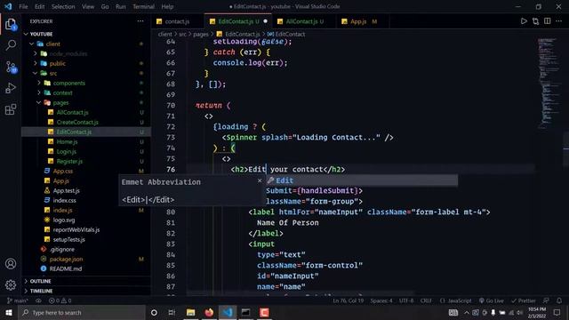 [#13]. React Editing Contacts - Build a Contact Management System using MERN stack from Scratch! смотреть онлайн