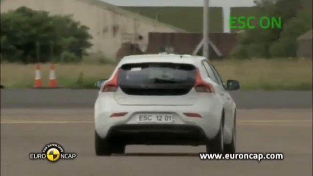 Euro NCAP - Volvo V40 2012 Electronic Stability Control test смотреть онлайн