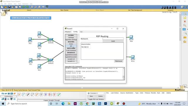 How to Set WAN Network Topology 2 Router 4 Switch With Cisco Packet Tracer | Jubaer Learning Tech смотреть онлайн
