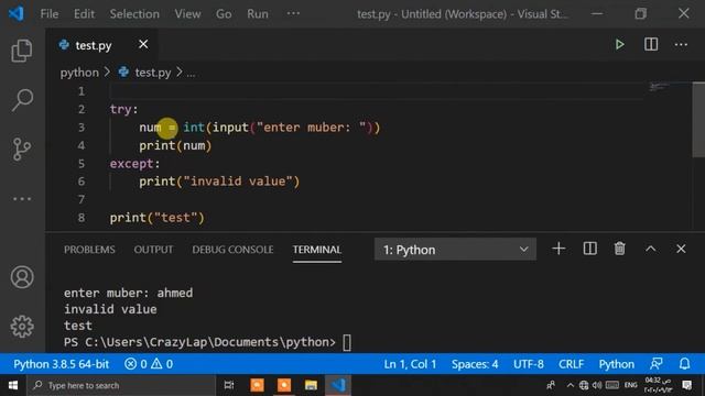 #39 كورس بايثون بالعربي | شرح try except في البايثون смотреть онлайн