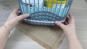 Плетение из газетных трубочек. Корзина с овальным дном