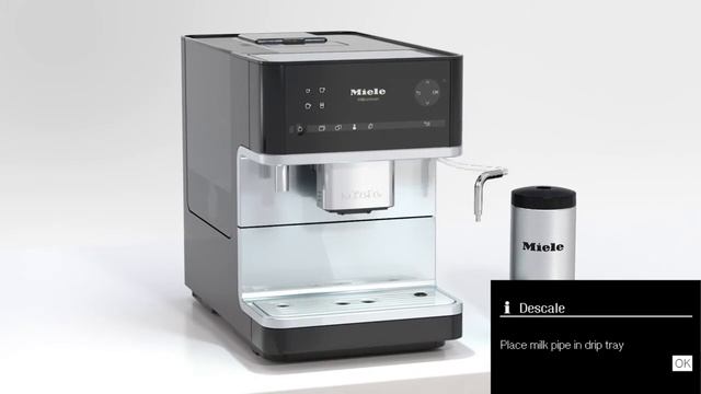 Выполнение программы декальцинации в кофемашине Miele смотреть онлайн