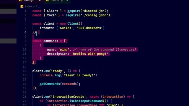 Discord.JS v14 Tutorial (only slash commands) | Part 2 - How to make a command handler! смотреть онлайн