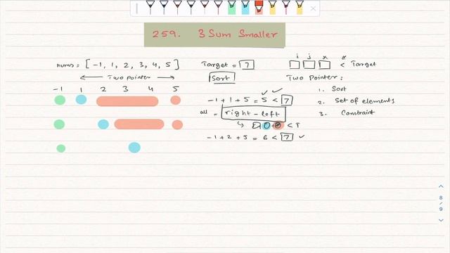 5. Two Pointer | Leetcode | 259 | 3 Sum Smaller смотреть онлайн