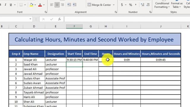How to calculate Hours worked by employee in Ms excel 2019 смотреть онлайн