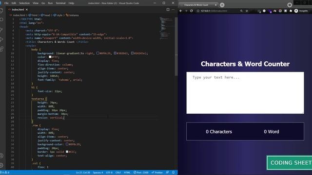 Live Characters and Words Count Using jQuery смотреть онлайн