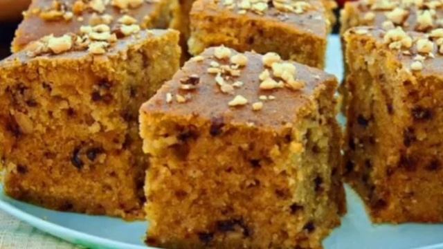 Манник с тыквой, орехами и апельсиновой пропиткой Рецепт приготування в описах смотреть онлайн