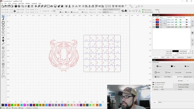 Learn to use your laser by Making Puzzles! - Dialing in your cut and engrave settings in Lightburn смотреть онлайн