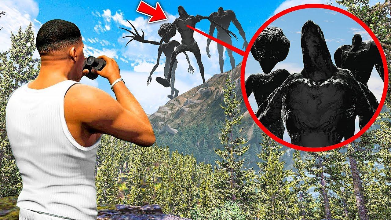 ОХОТА НА СЕМЬЮ УЖАСНЫХ ВЕЛИКАНОВ В ГТА 5! НАШЕЛ ДРЕВНИХ МОНСТРОВ ОБЗОР МОДА В GTA 5 МОДЫ MODS ИГРЫ смотреть онлайн