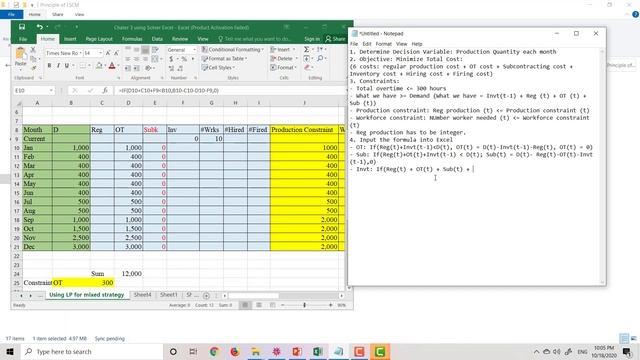 Production Planning with Excel Solver Example смотреть онлайн