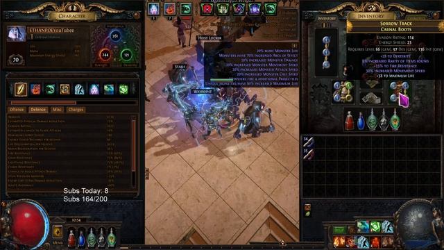 [Path of Exile] Day 1 Build Update - SRS + Zombie SSF HC Krangled Gauntlet In 3.16 Scourge - 914 смотреть онлайн