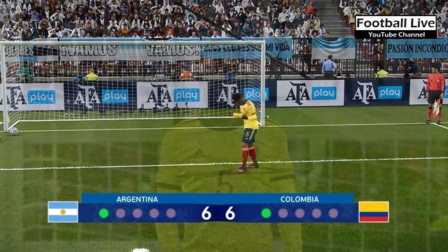 Argentina vs Colombia | Penalty Shootout | Qualifications World Cup 2022 Qatar | eFootball PES 2021 смотреть онлайн