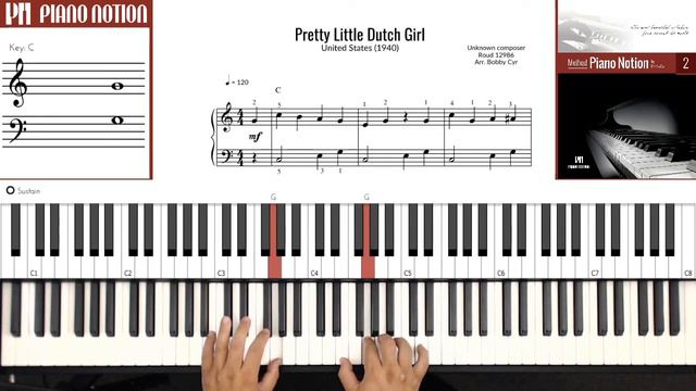 Pretty Little Dutch Girl (Easy Sheet Music - Piano Solo Tutorial - Piano Notion Method Book 2) смотреть онлайн