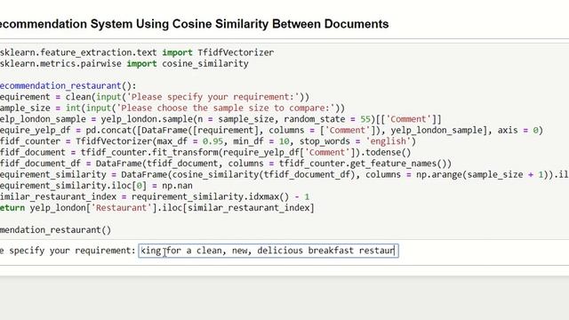 Restaurant Recommendation System смотреть онлайн