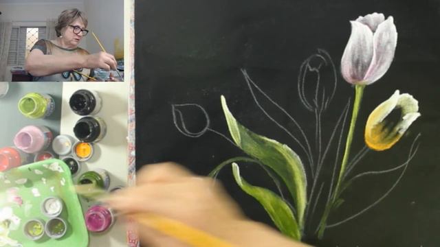 Pintura em Tecido - Tulipa смотреть онлайн