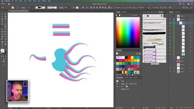 How to Create With a Pattern Brush | Adobe Illustrator Tutorial for Beginners | Creative Cloud смотреть онлайн