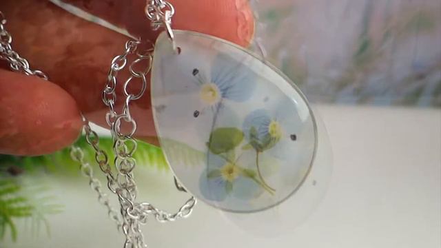 Капелька кулон голубые цветы смотреть онлайн