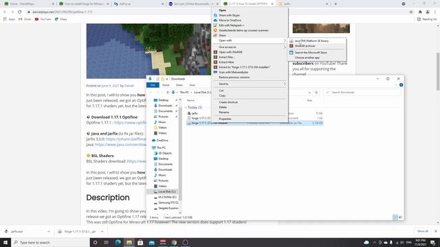 How To Install OPTIFINE and FORGE for Minecraft 1.17.1 - Mods and Shaders | Minecraft 1.17.1 Shader смотреть онлайн