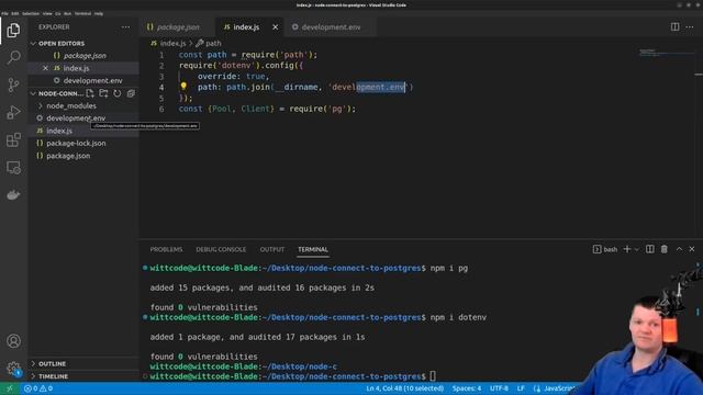 Connect Node to Postgres смотреть онлайн