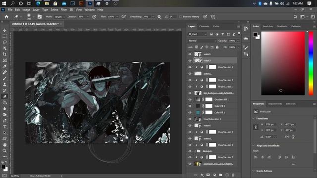 TUTORIAL PHOTOSHOP GFX ANIME JUJUTSU KAISEN TOJI (SPEED ART) смотреть онлайн