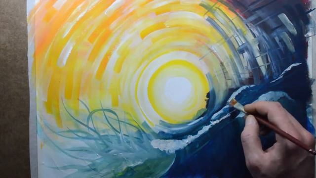 ИНТУИТИВНЫЙ ПЕЙЗАЖ АКРИЛОМ 11 | INTUITIVE ABSTRACT LANDSCAPE PAINTING смотреть онлайн