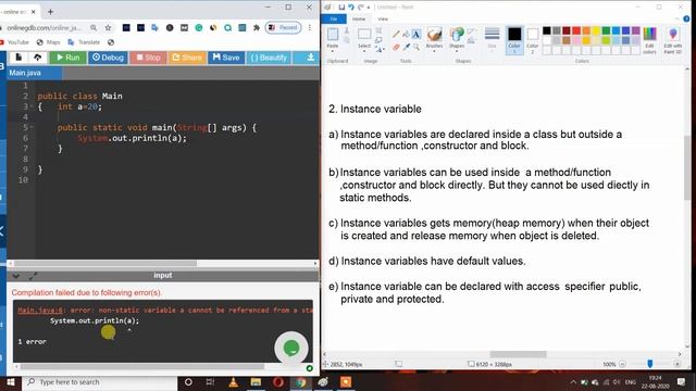 Types of variable in java | Types of variable | Local variable | Static variable | Instance Variabl смотреть онлайн