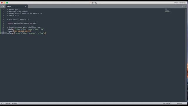 HOW TO MAKE A PIE CHART IN PYTHON THROUGH MATPLOTLIB смотреть онлайн
