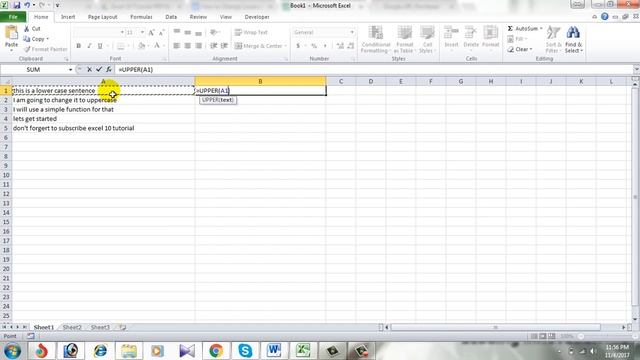 How To Change Lowercase Letter To Uppercase In Excel смотреть онлайн