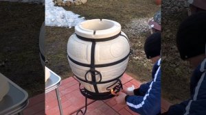 Первый розжиг. Первая протопка тандыра Есаул.