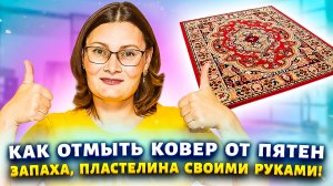 Способ «Десятиминутка» даже грязный ковер сияет как новый!  Как удалить пятна, пластилин, зеленку.