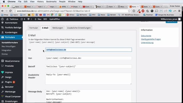 Contact Form 7 WordPress Tutorial DEUTSCH/GERMAN смотреть онлайн